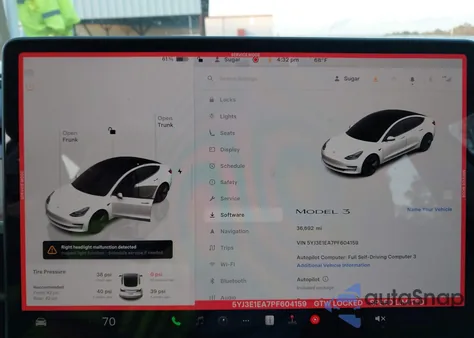 2023 Tesla Model 3 Rear-Wheel Drive from USA, damaged, VIN 5YJ3E1EA7PF604159